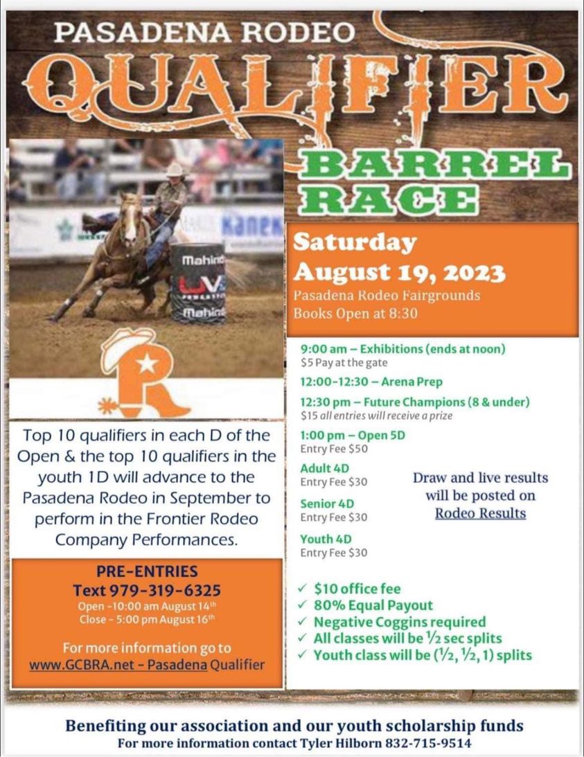 Pasadena Rodeo Qualifier Barrel Race